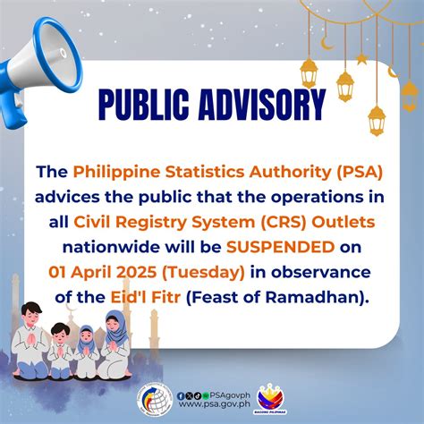 philippine statistics authority appointment|Public Advisory .